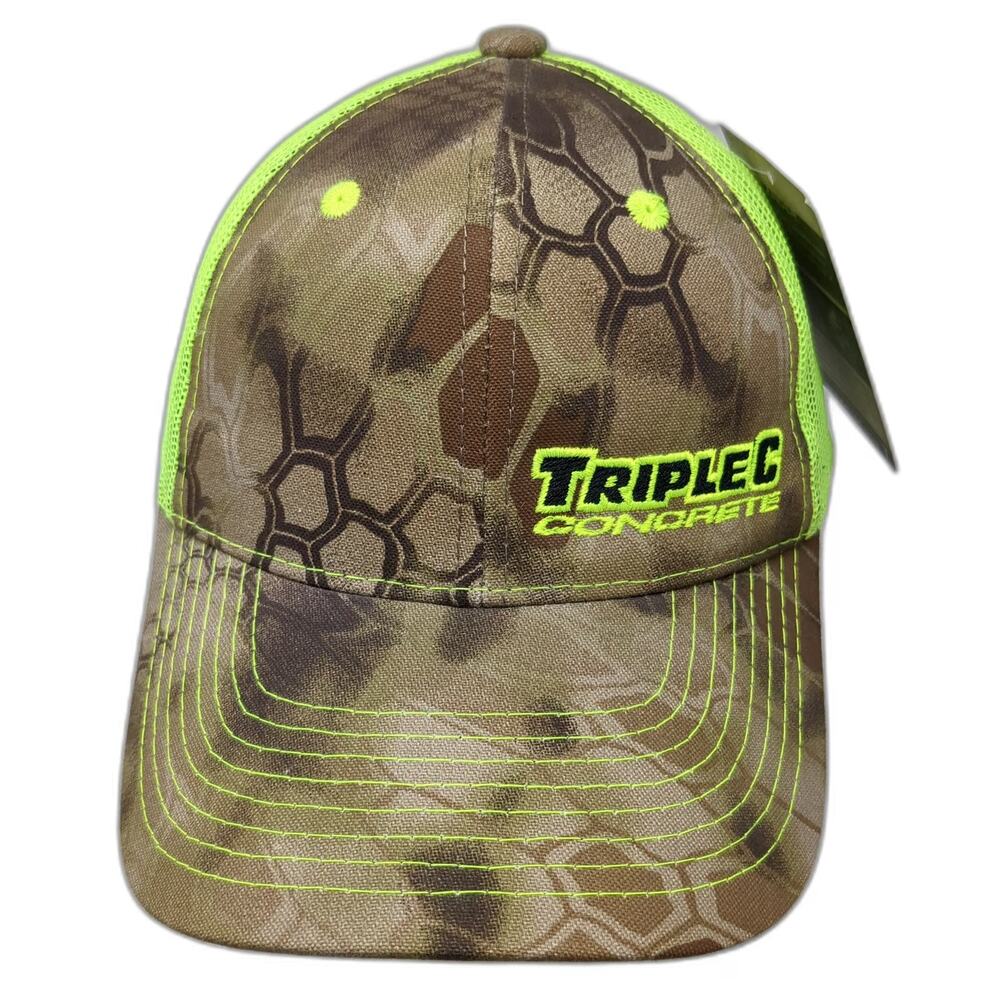 Kryptek Baseball Cap Brown Yellow One Size Mesh Camo Triple C Concrete Hat